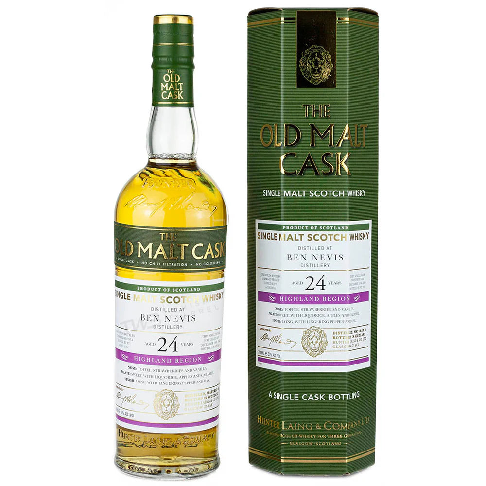The Old Malt Cask Single Malt Scotch Whisky Ben Nevis Distillery Aged 24 Years 700Ml Bottle Image