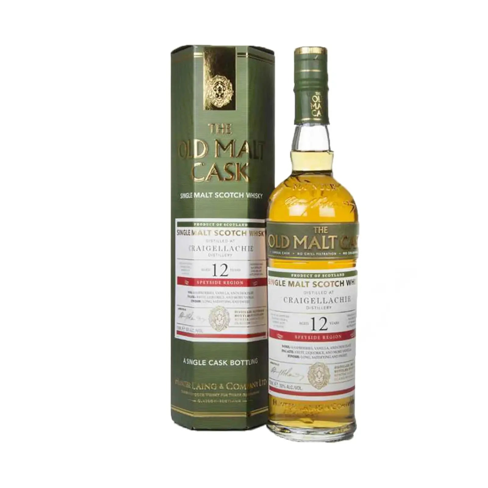 The Old Malt Cask Single Malt Scotch Whisky Craigellachie Distillery Aged 12 Years 700Ml Bottle Image