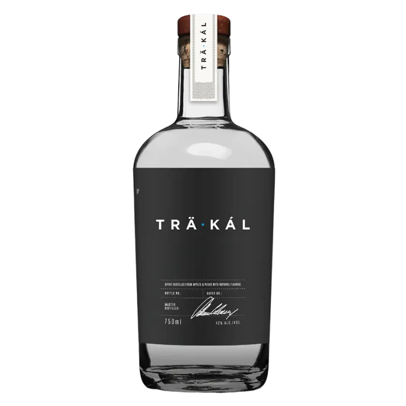 Buy Trakal Patagonian Spirit 750mL, clear glass liquor bottle with black label
