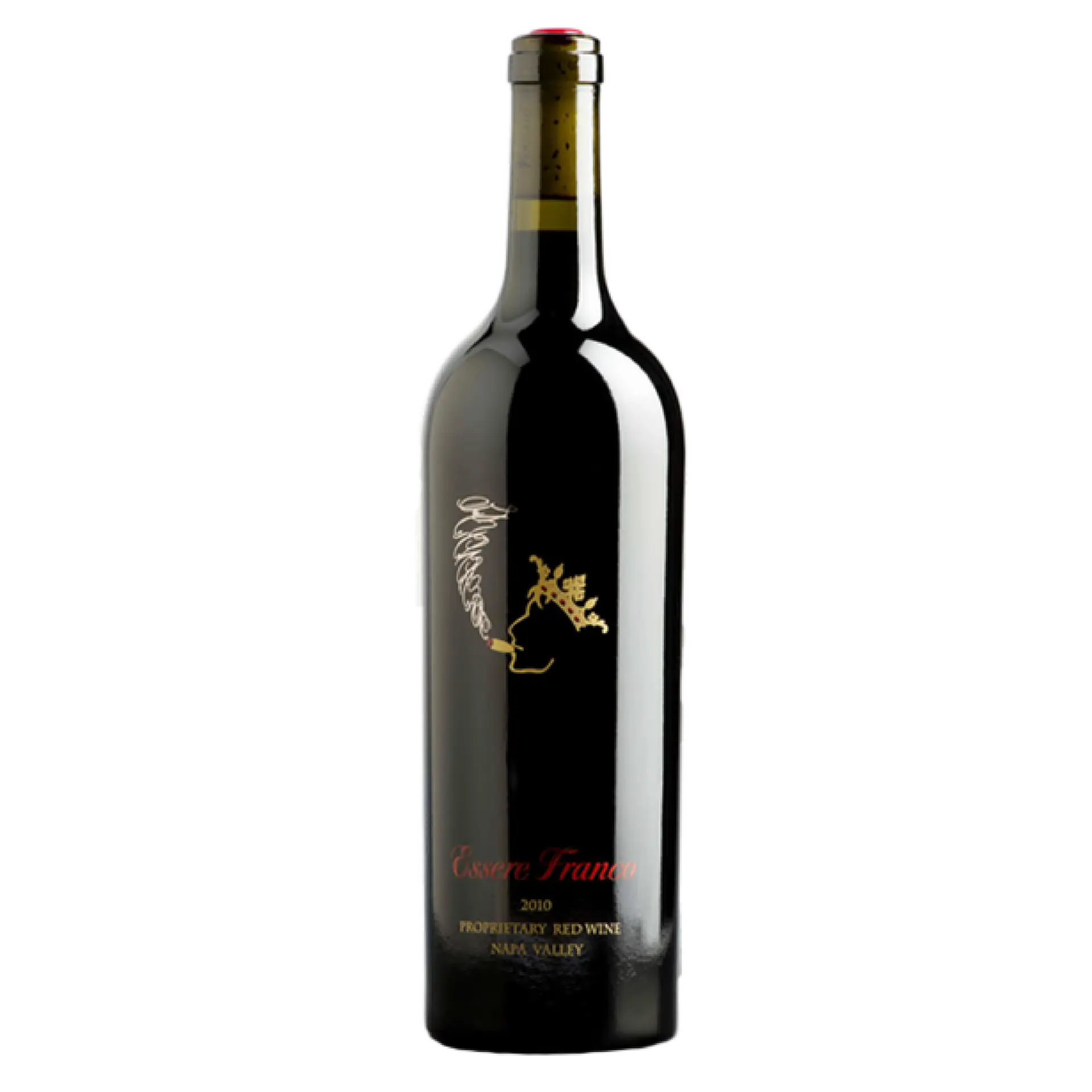 Buy Essere Franco 2010 Napa Valley Proprietary Red Wine, elegant black wine bottle