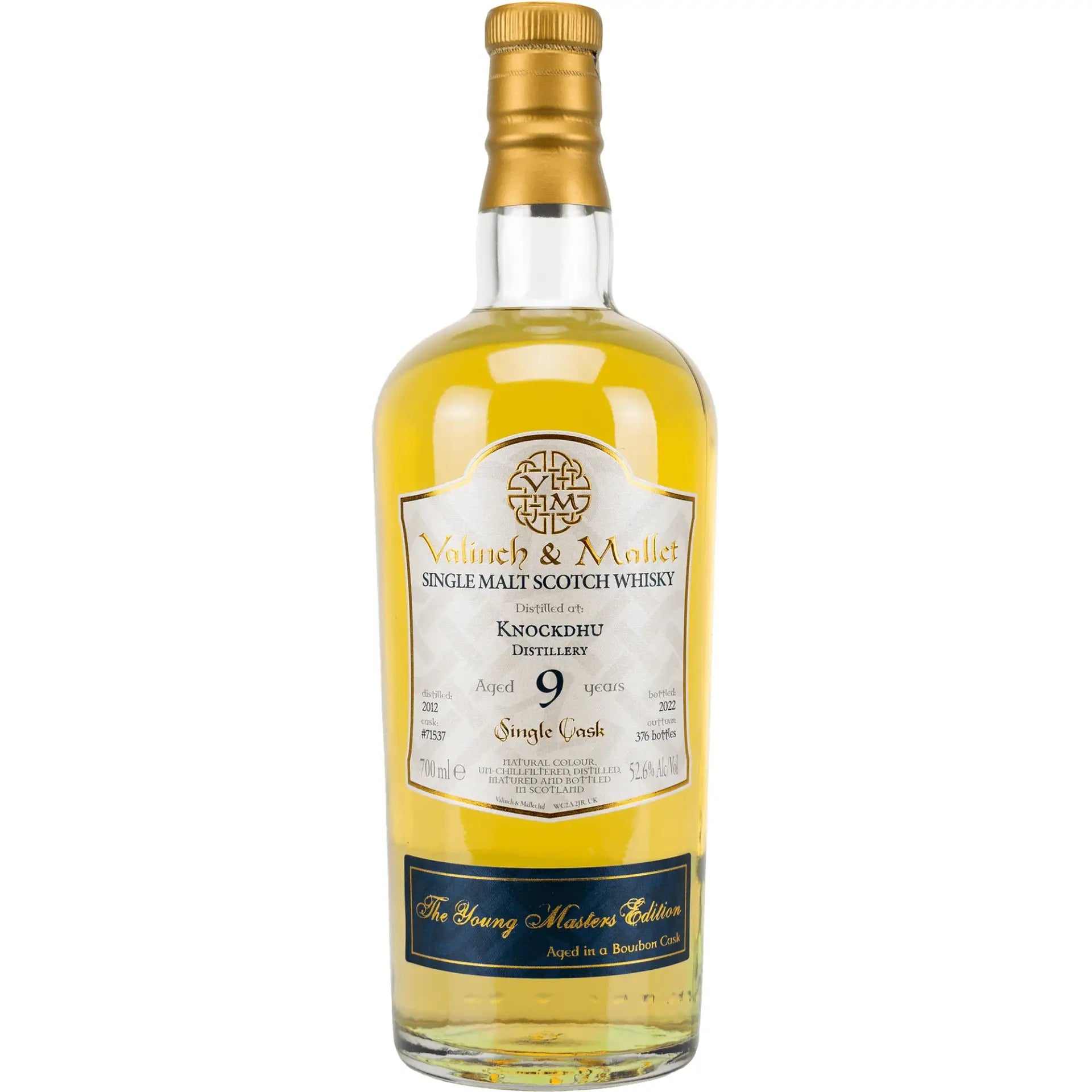 Valinch Amp Mallet Single Malt Scotch Whisky Knockdhu Distillery Aged 9 Years 700Ml Bottle Image