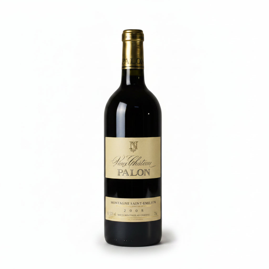 Vieux Chateau Palon wine bottle from Vieux, featuring a dark glass bottle with elegant label and vintage design.