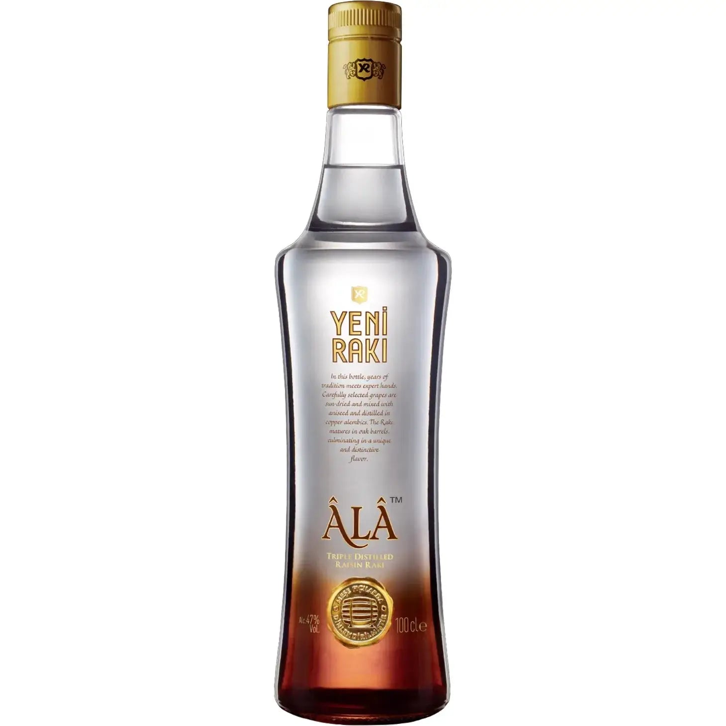 Buy Yeni Raki Ala, premium Turkish raki spirit bottle, triple distilled, 100cl 47% vol.