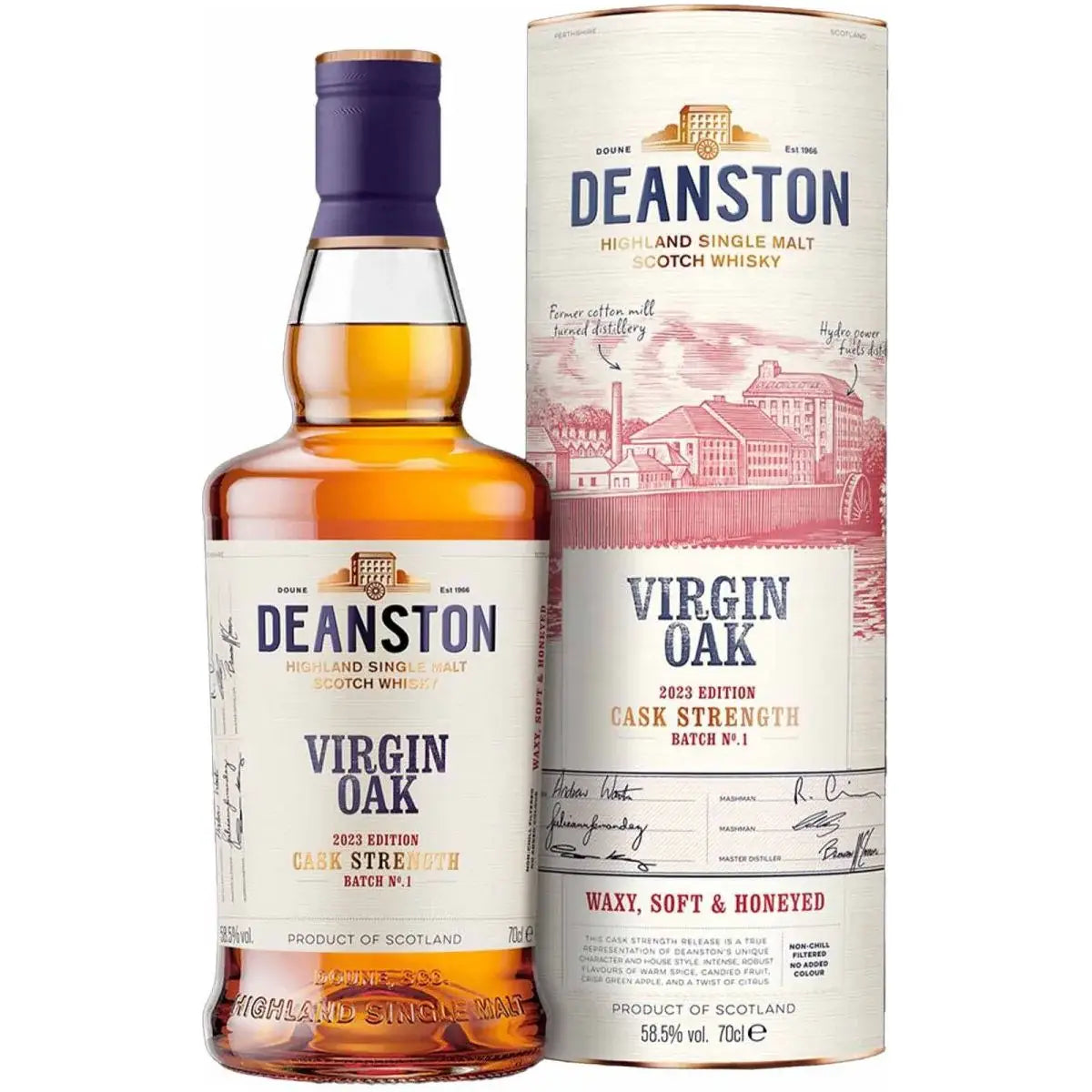 Deanston Highland Single Malt Scotch Whisky Virgin Oak Cask Strength 700Ml Bottle Image