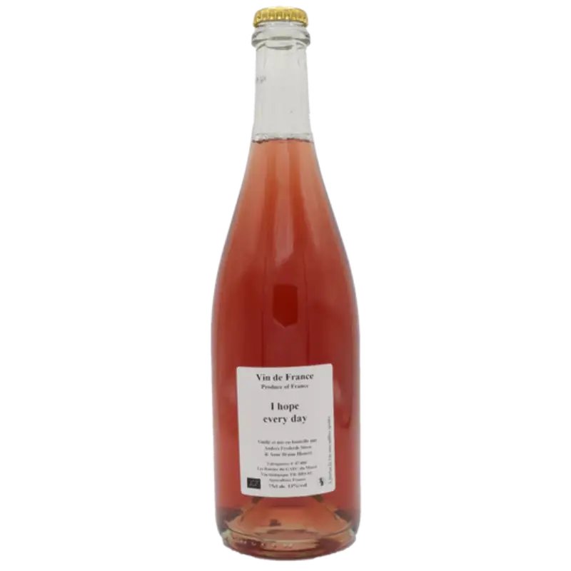Buy I Hope Every Day sparkling rosé wine, clear glass bottle with gold cap