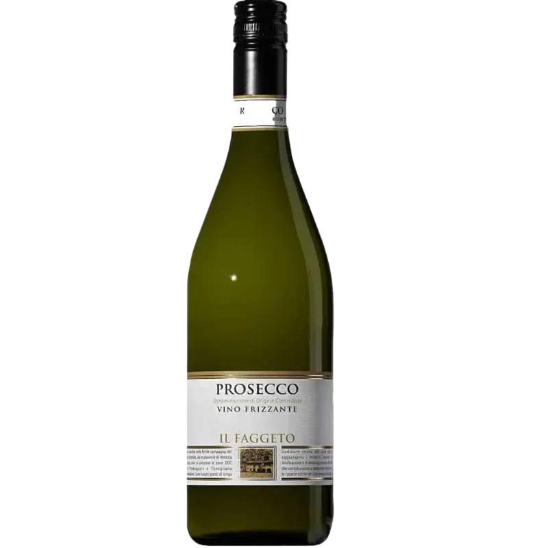 Buy Il Faggeto Prosecco Frizzante, sparkling Italian wine in a green bottle