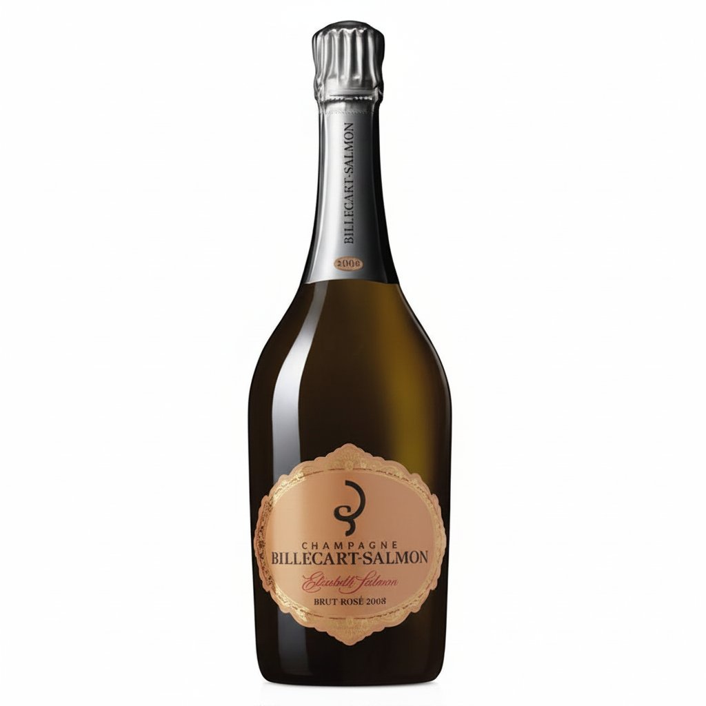 Billecart-Salmon Elisabeth Salmon Brut Rose champagne bottle with pink hue and elegant label, 750mL size.