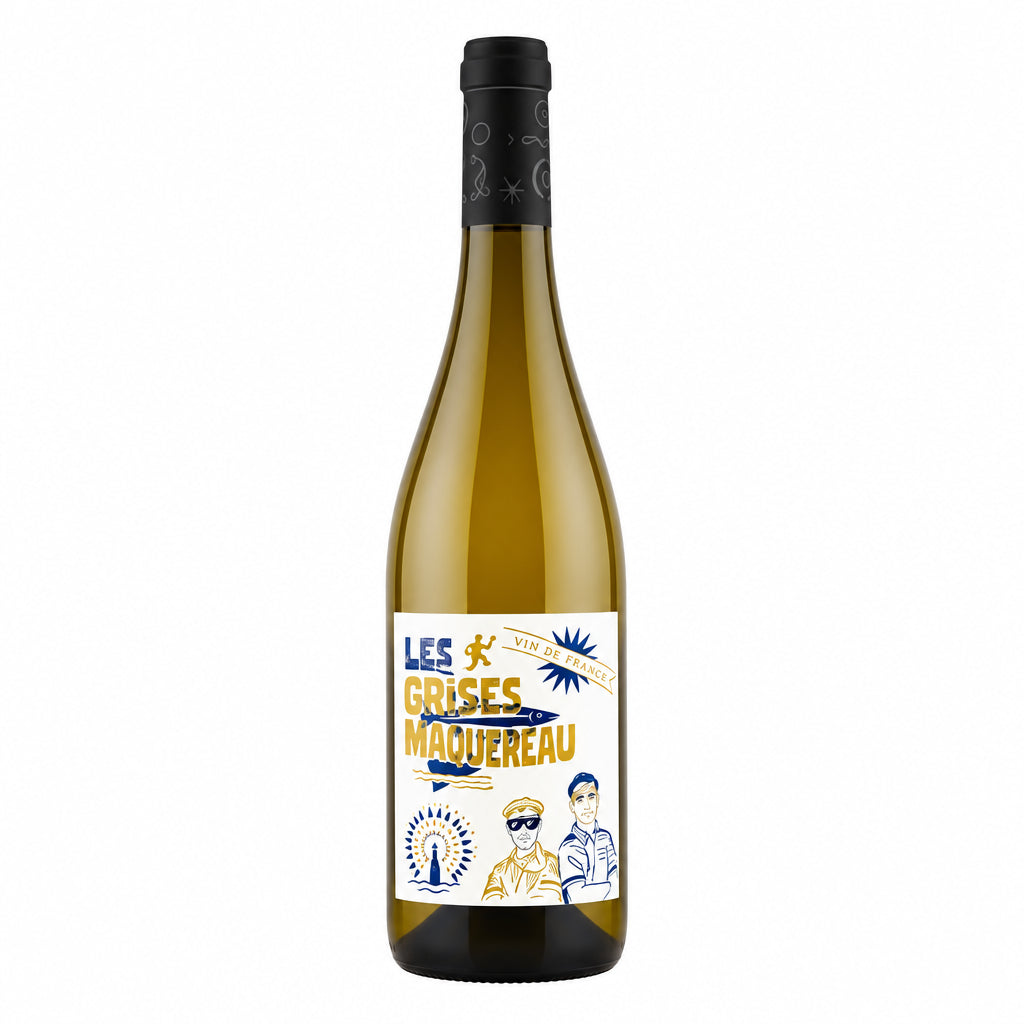 Bottle of Domaine De L'epinay Sauvignon Gris white wine with label visible on a plain background.
