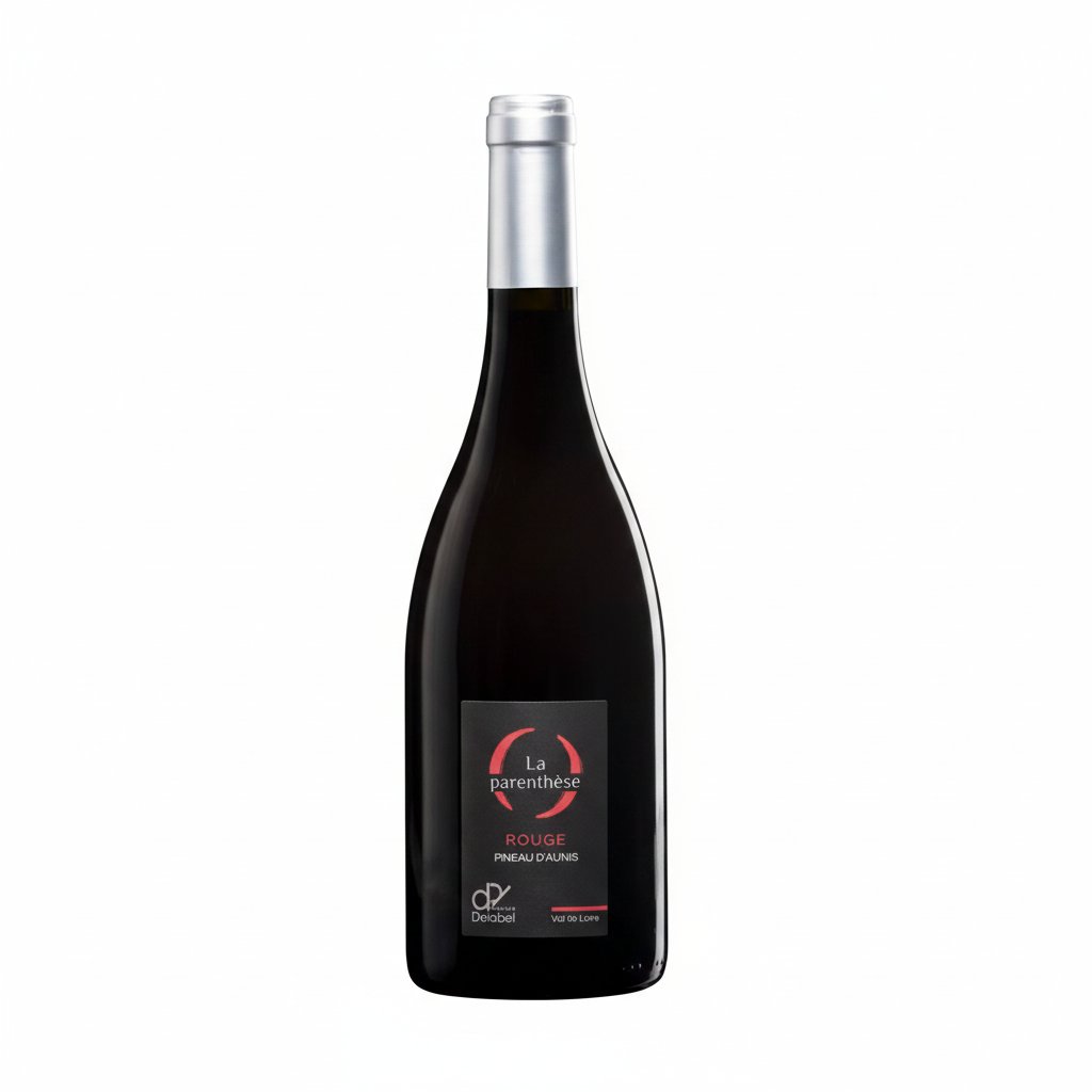 Domaine Delobel Pinot D'aunis Bio Red wine bottle with label and cork, showcasing organic wine from Domaine.