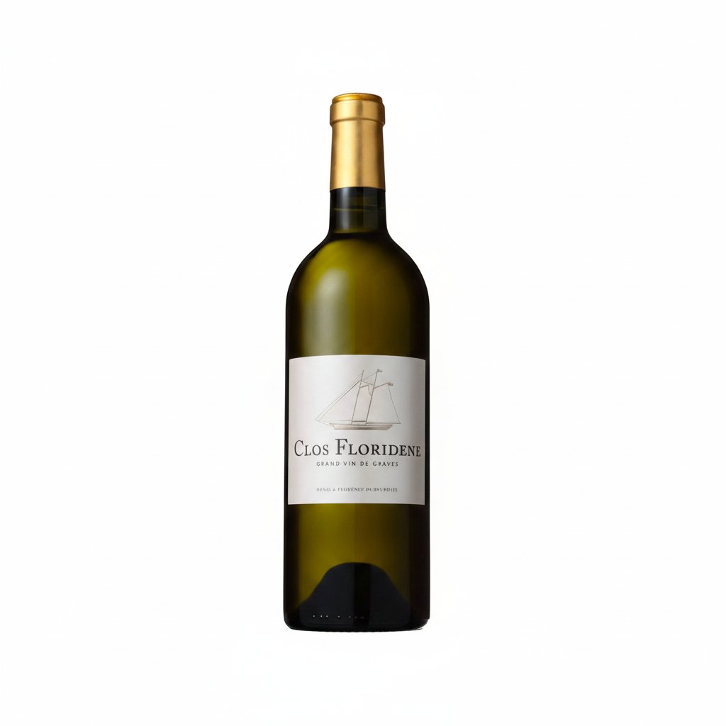 Clos Floridene Grand Vin de Graves wine bottle with label, dark glass, and elegant foil capsule.