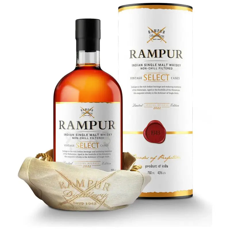Rampur Select Indian Single Malt Whisky 750Ml Bottle Image