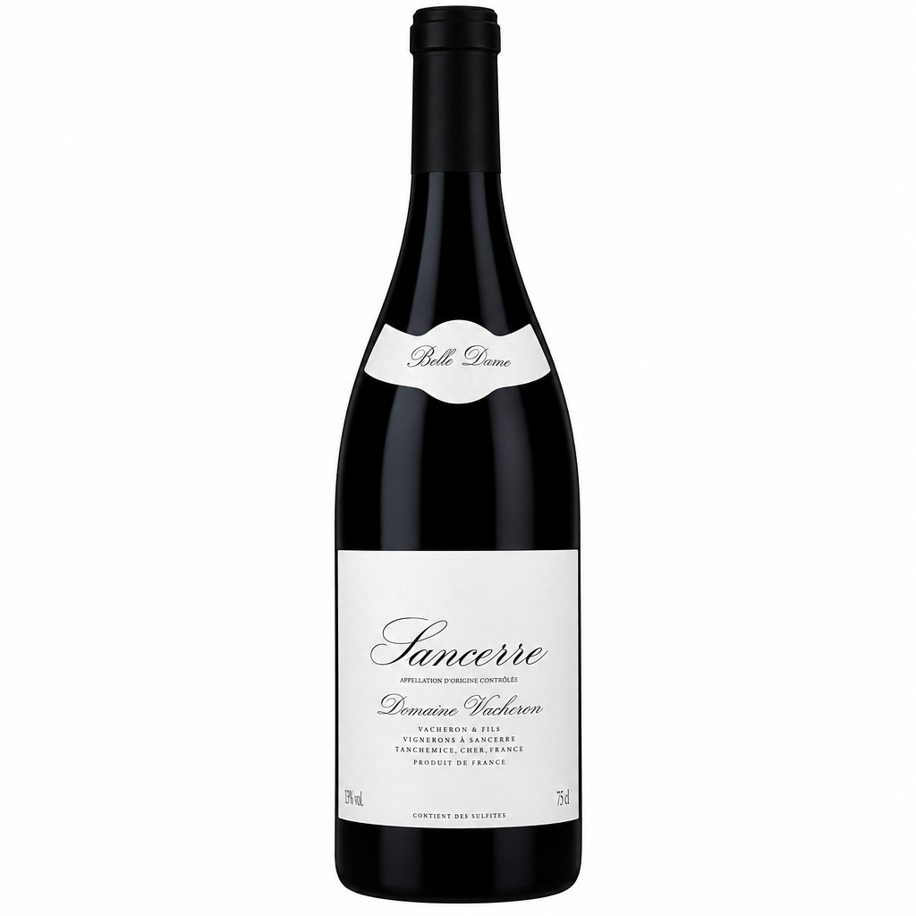 Domaine Vacheron Belle Dame wine bottle with elegant label, featuring a white wine produced by Domaine.