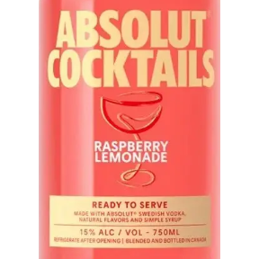 Absolut Raspberry Lemonade Cocktail 750mL
