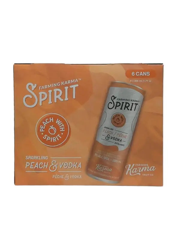 Farming Karma Peach Spirit Vodka Soda 6X285Ml Bottle Image