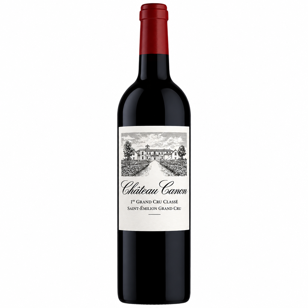 Chateau Canon 2022 wine bottle with label, featuring a classic design and elegant presentation.