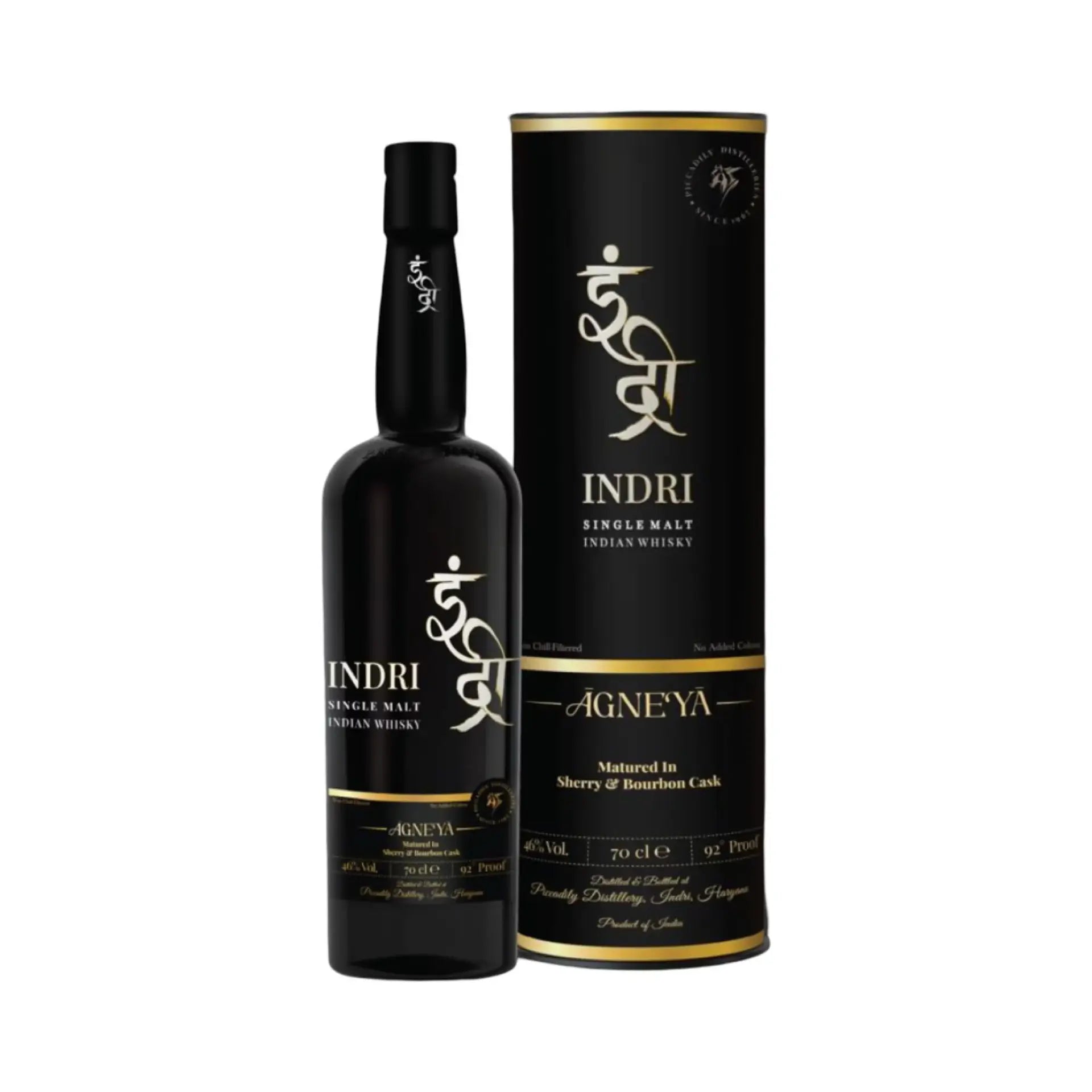 Indri Agneya Single Malt Indian Whisky 750Ml Bottle Image