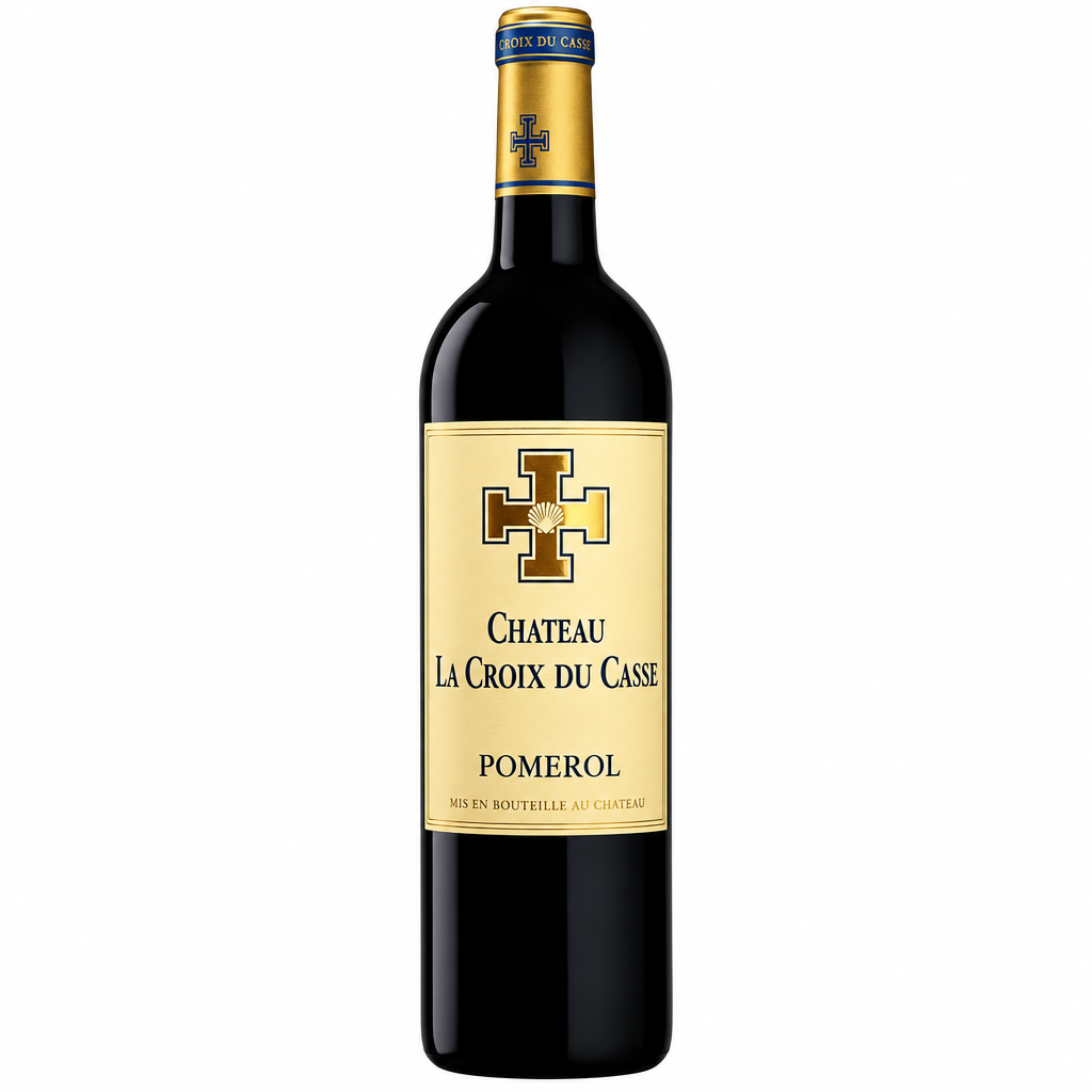 Chateau La Croix du Casse 2016 wine bottle with label, showcasing a Bordeaux red wine from the Chateau brand.