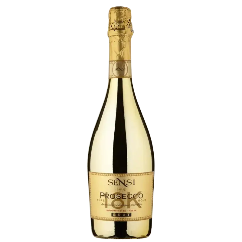 Buy 18K Prosecco DOC Brut 750mL sparkling wine in gold bottle