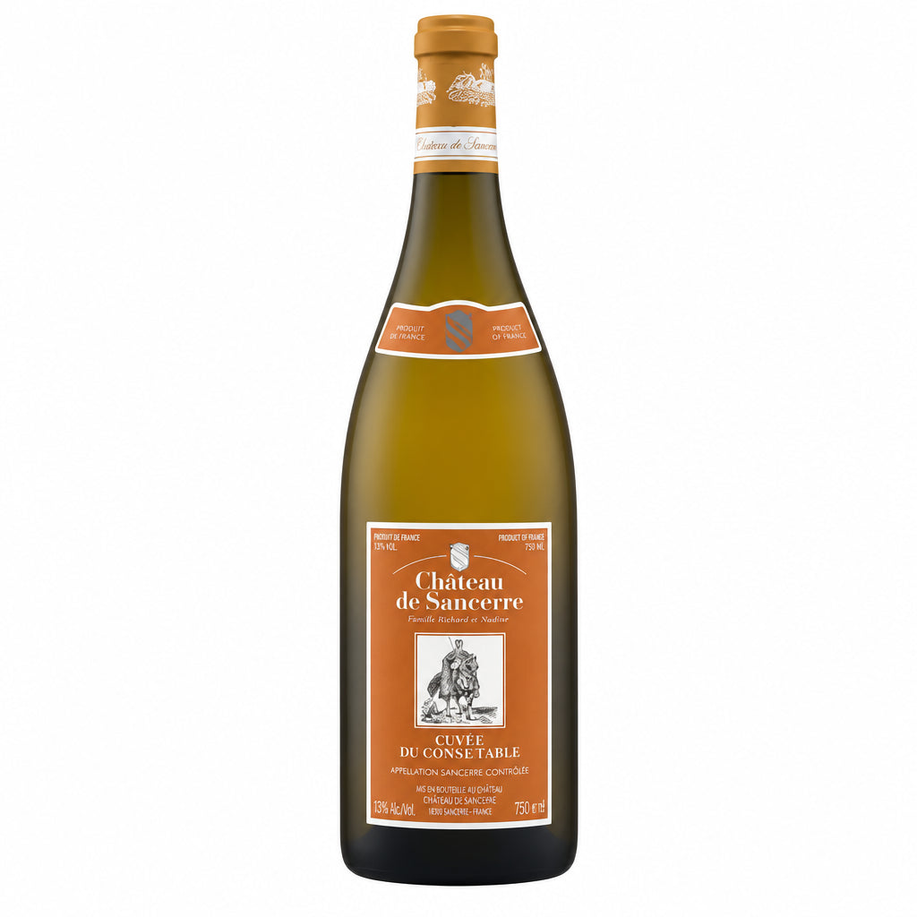 Chateau Chateau De Sancerre Cuvee Du Connetable wine bottle with label, featuring elegant design and clear branding.