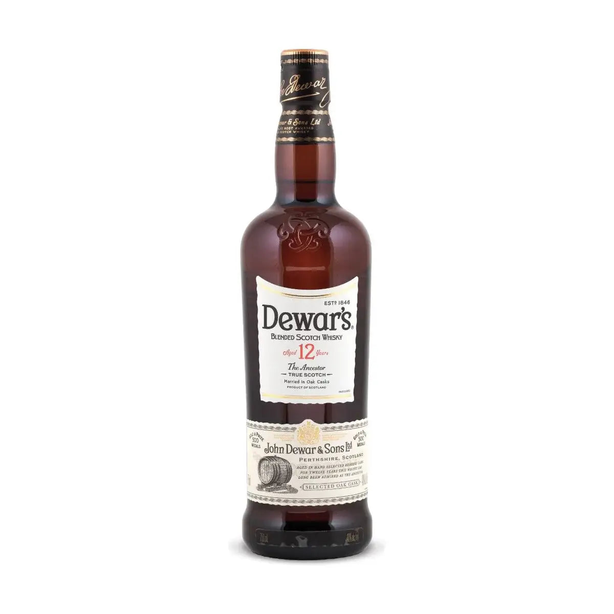Dewar S Blended Scotch Whisky Aged 12 Years 750Ml Bottle Image