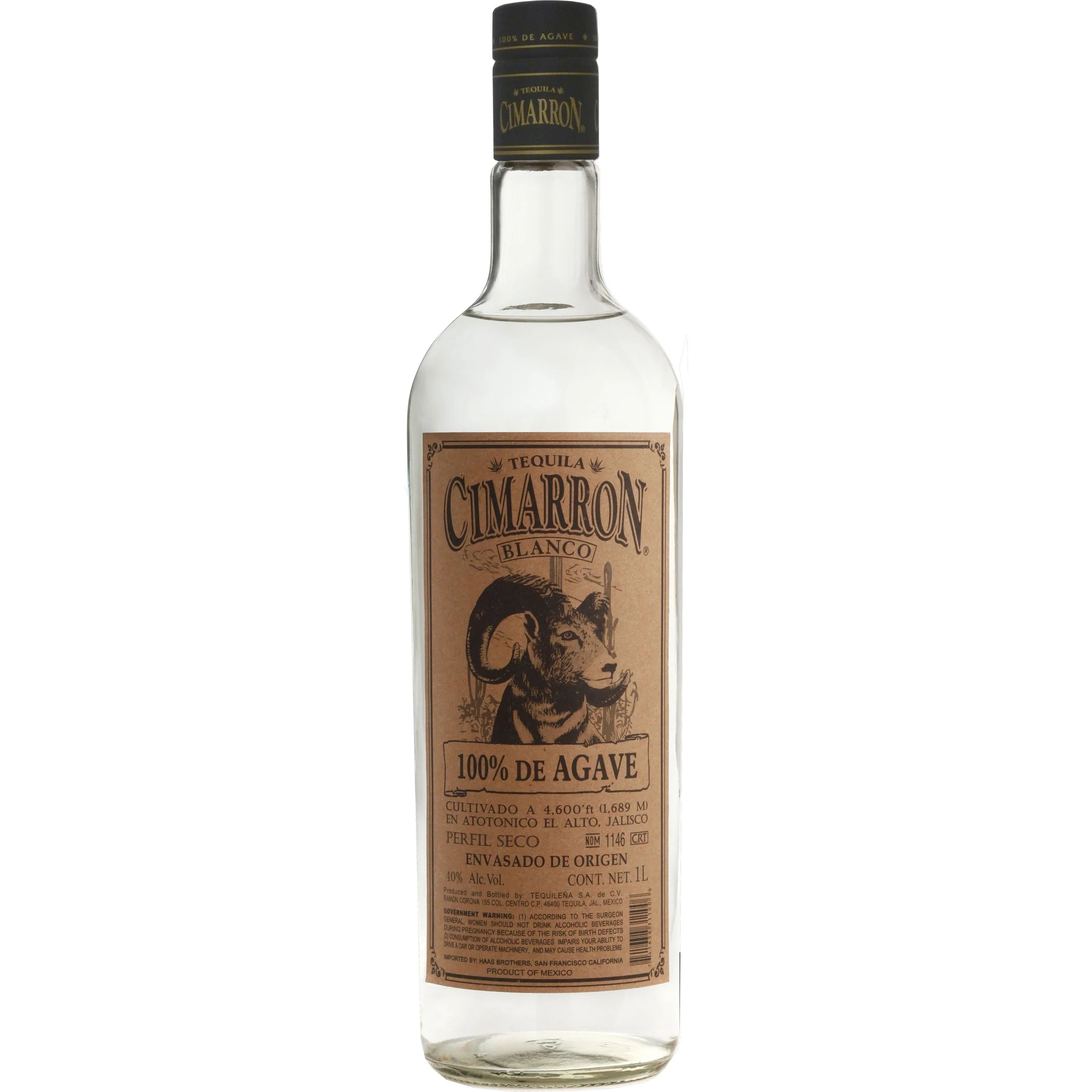 Cimarron Blanco Tequila 1L Bottle Image