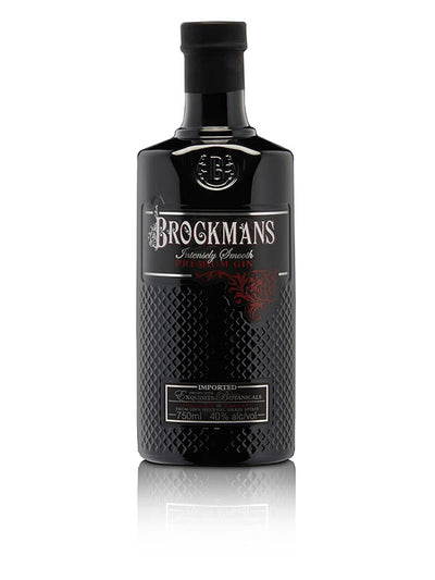 Brockmans Gin 750mL bottle with a sleek label and dark glass, showcasing the premium gin brand and packaging.