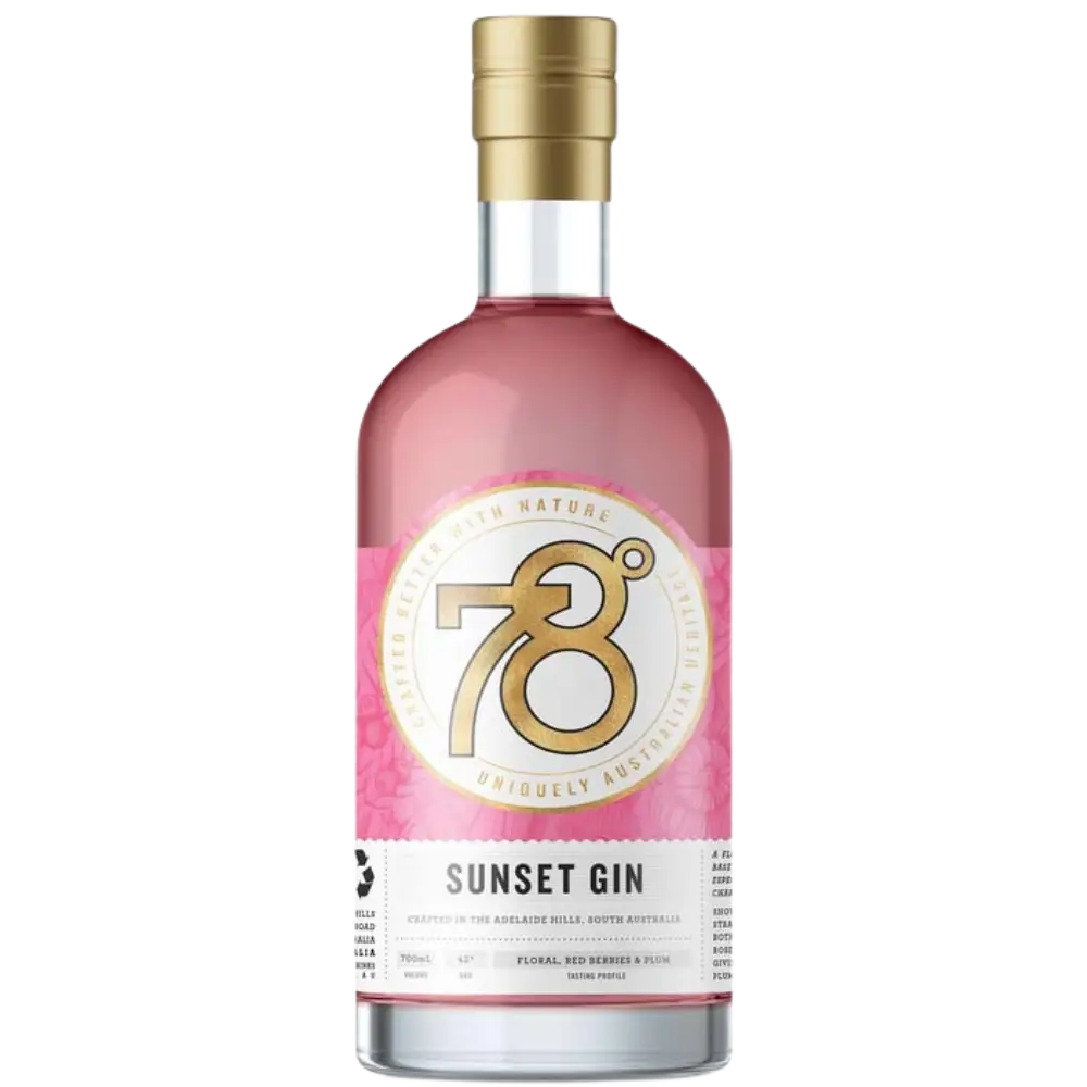 78 Degrees Sunset Gin 700Ml Bottle Image