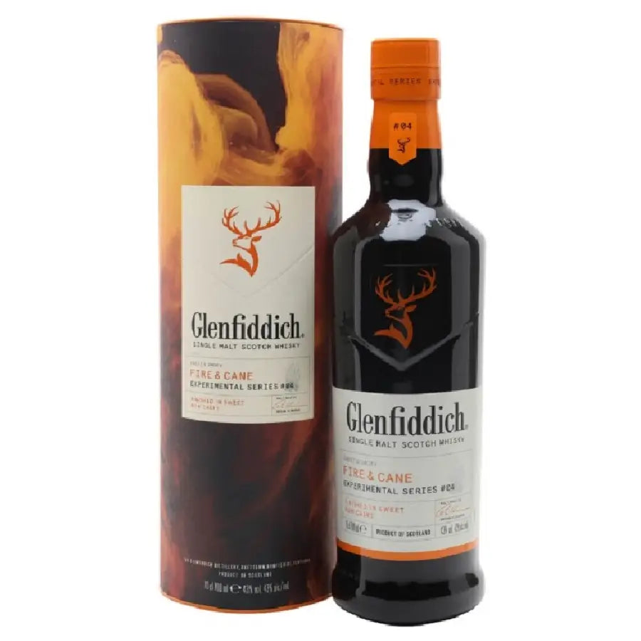 Buy Glenfiddich Fire & Cane Single Malt Scotch Whisky, bottle with gift tube.