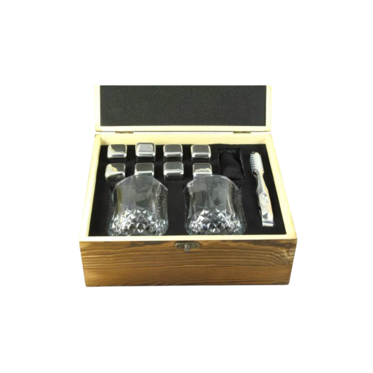 8 Piece Stainless Whiskey Set with Glasses