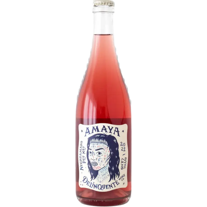 Buy Amaya Delinquente 2022 Nero d'Avola Pet Nat rosé wine bottle, pink sparkling wine