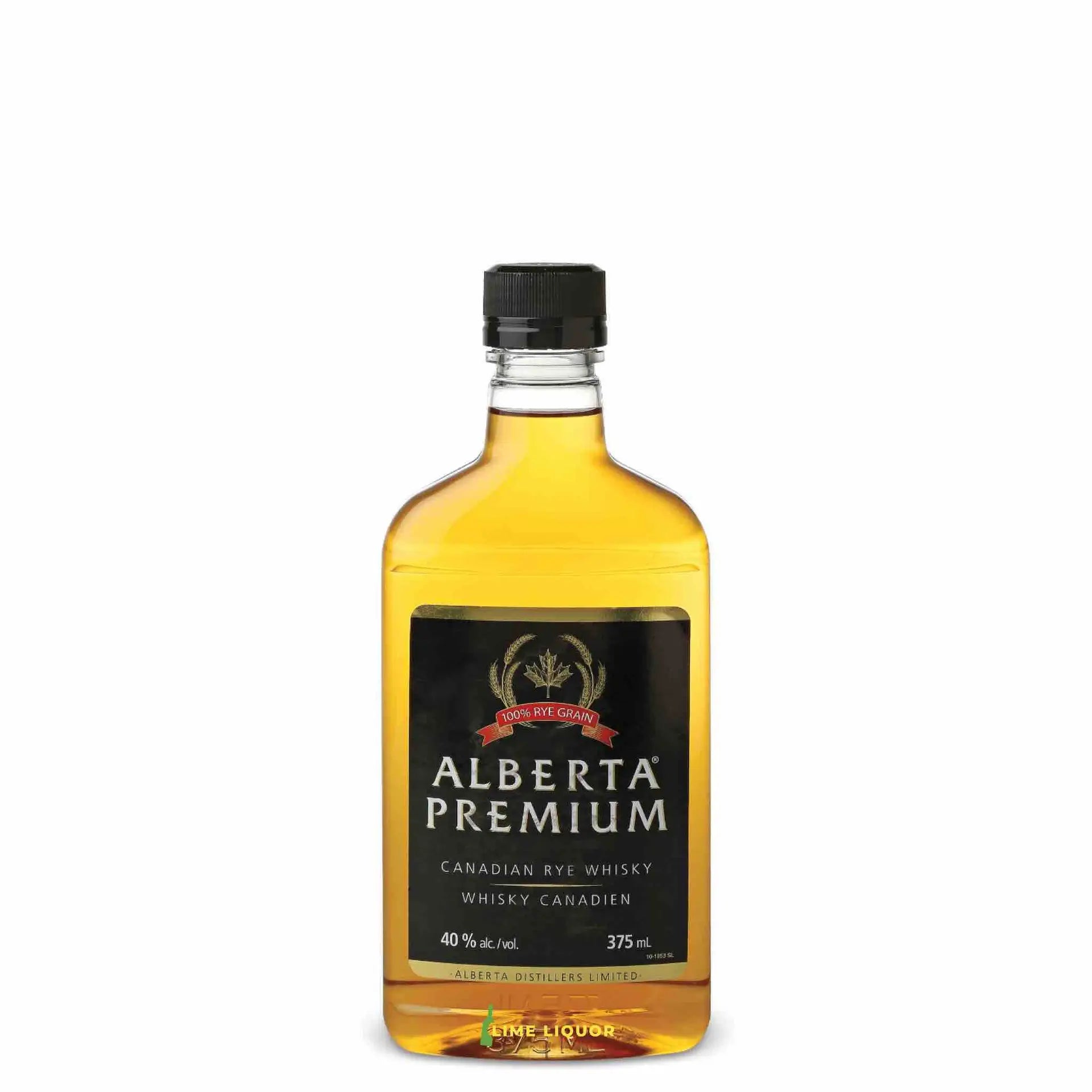 Buy Alberta Premium Canadian rye whisky 375mL bottle with black and gold label