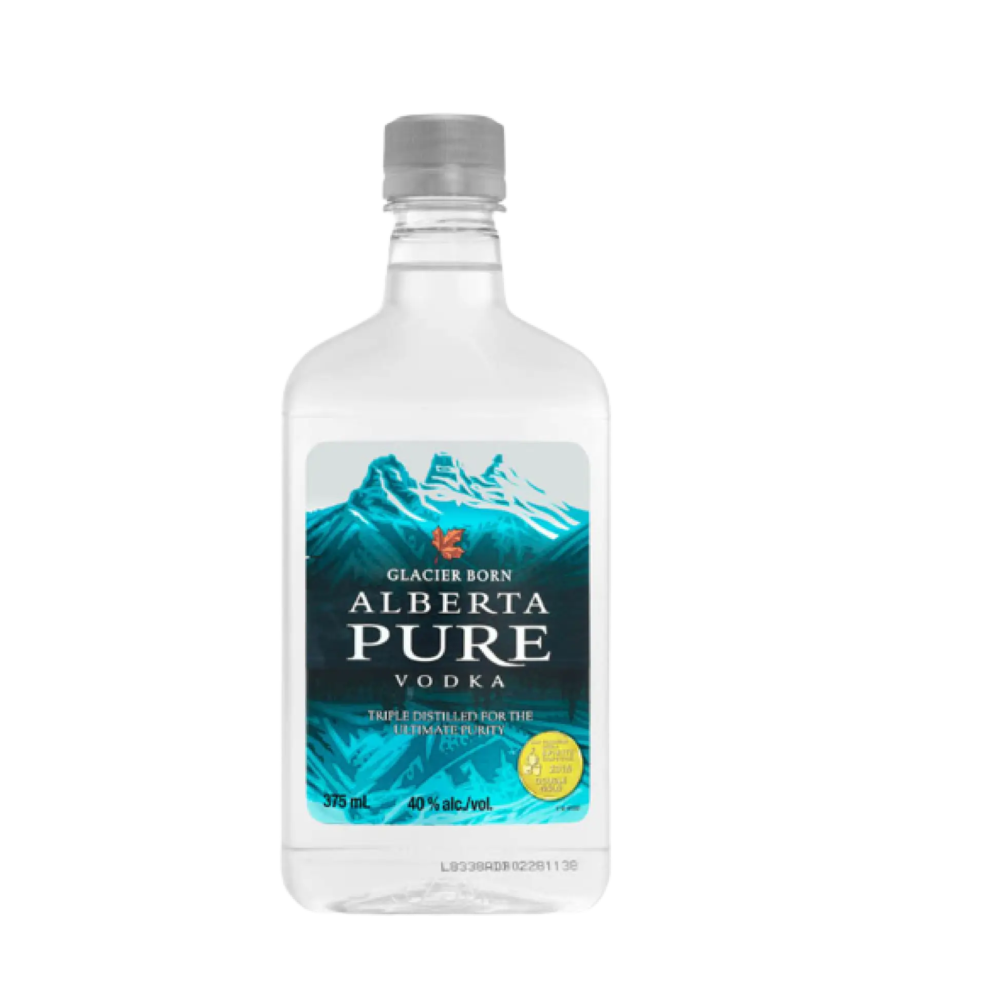 Buy Alberta Pure Vodka 375mL, clear spirit bottle with blue mountain label, 40% alc/vol