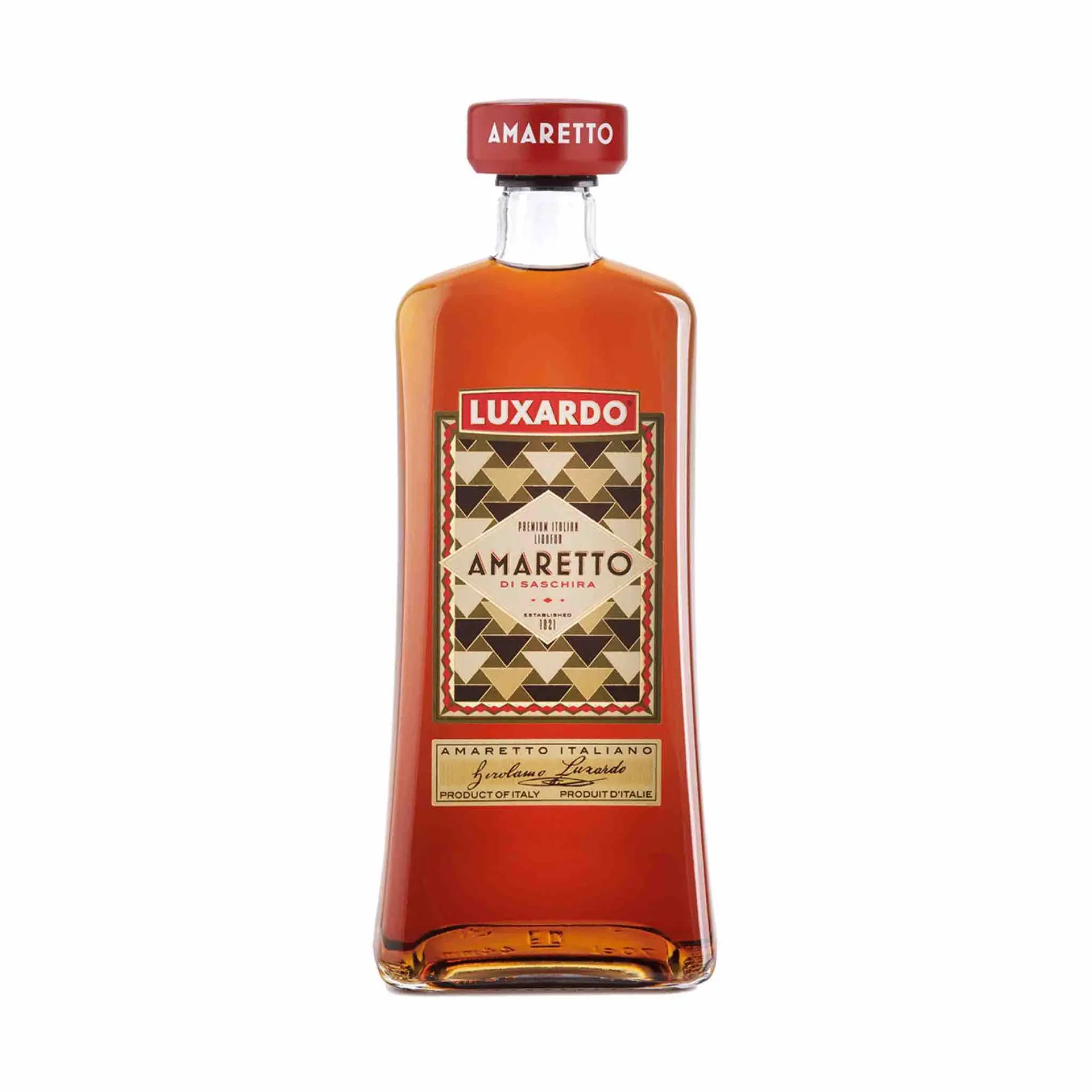 buy Amaretto Di Saschira 750mL, Italian liqueur in unique glass bottle