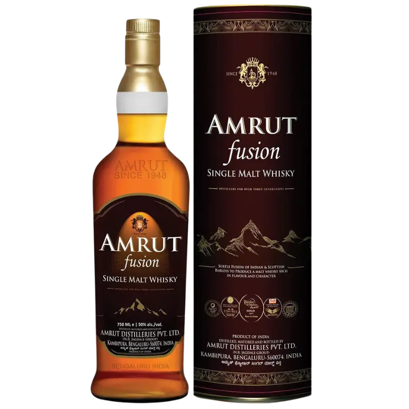 Amrut Fusion Single Malt Whisky 700Ml Bottle Image