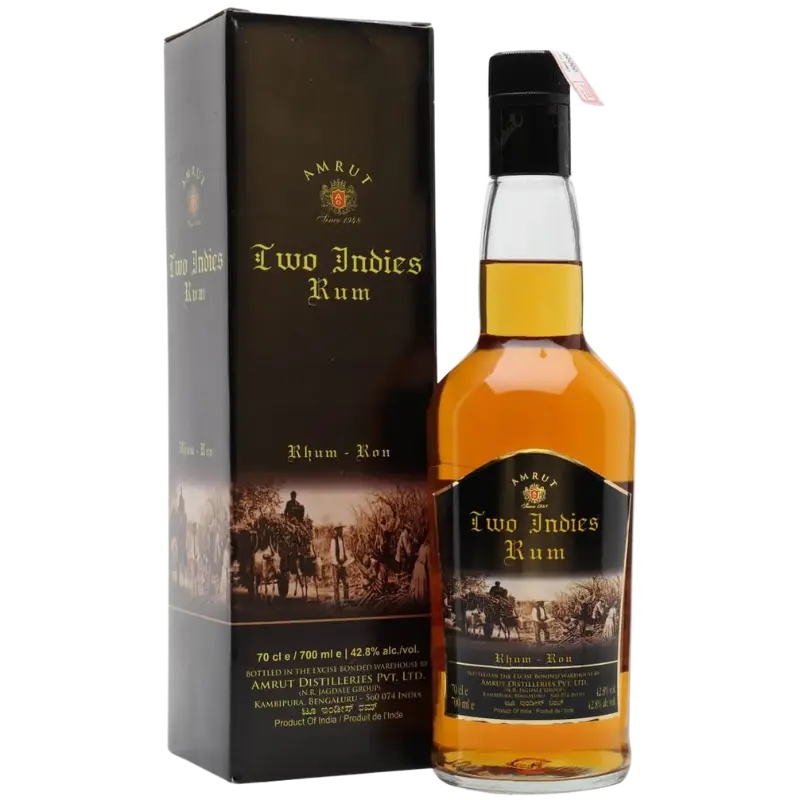 Amrut Two Indies Amber Rum 700Ml Bottle Image