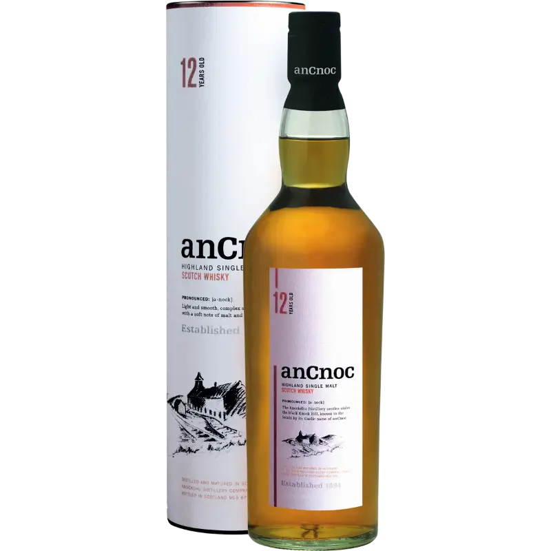 Ancnoc 12 Year Old Single Malt Whisky 700Ml Bottle Image
