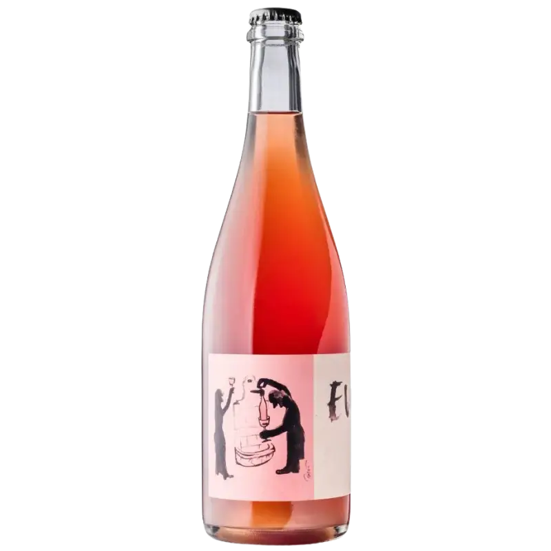 Buy Aphros Evoé Rosé Piquette 750mL sparkling wine bottle with pink label