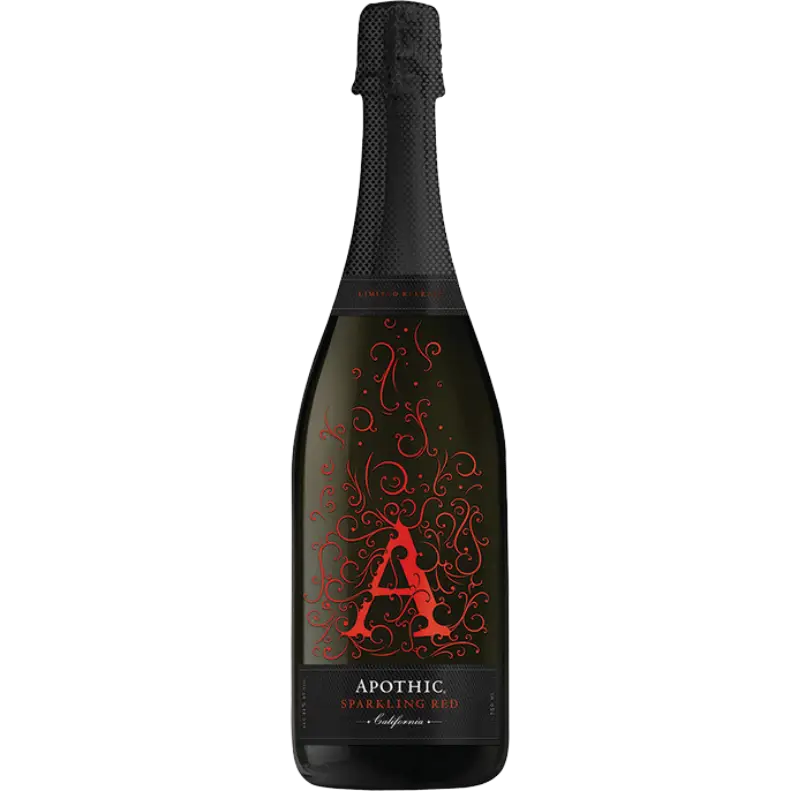 Buy Apothic Sparkling Red 750mL, dark bottle with red decorative label