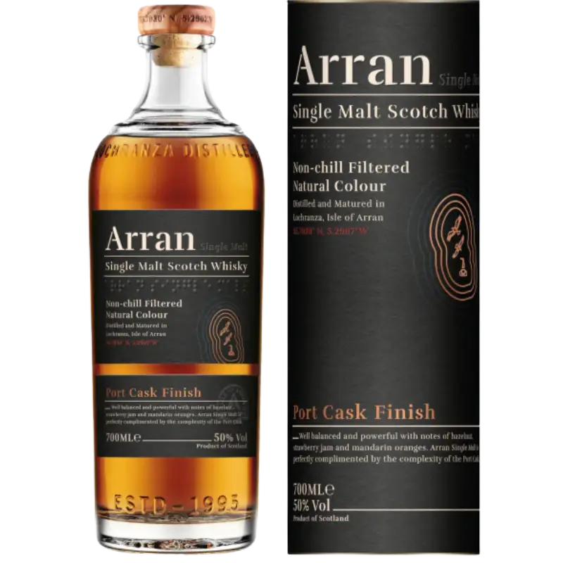 Arran Single Malt Scotch Whisky Port Cask Finish 700Ml Bottle Image