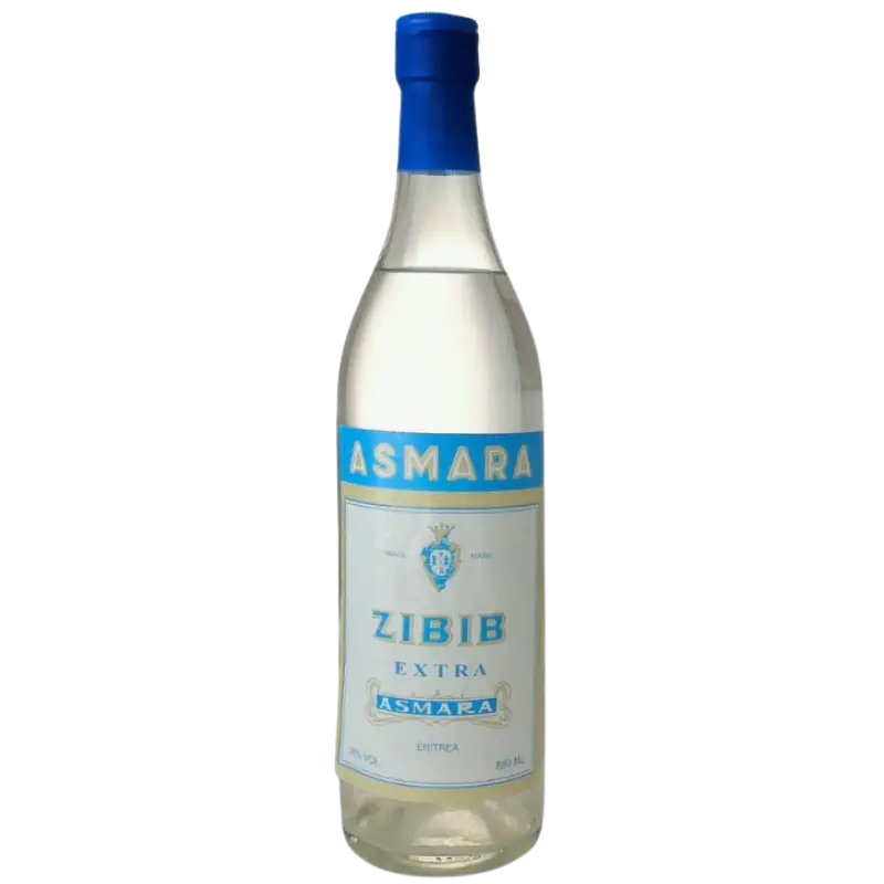 buy Asmara Zibib Extra 880mL, clear spirit bottle with blue label and cap