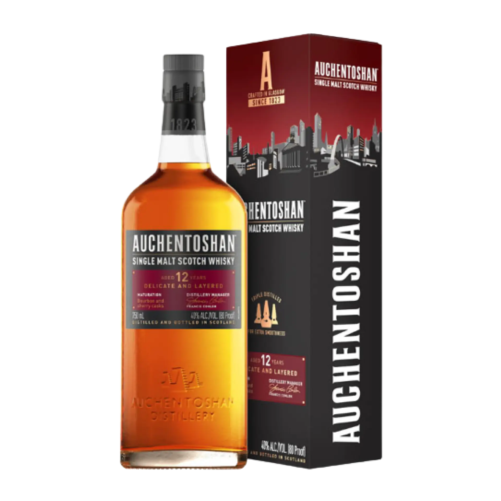 Buy Auchentoshan 12 Year Old Single Malt Scotch Whisky 750mL with box