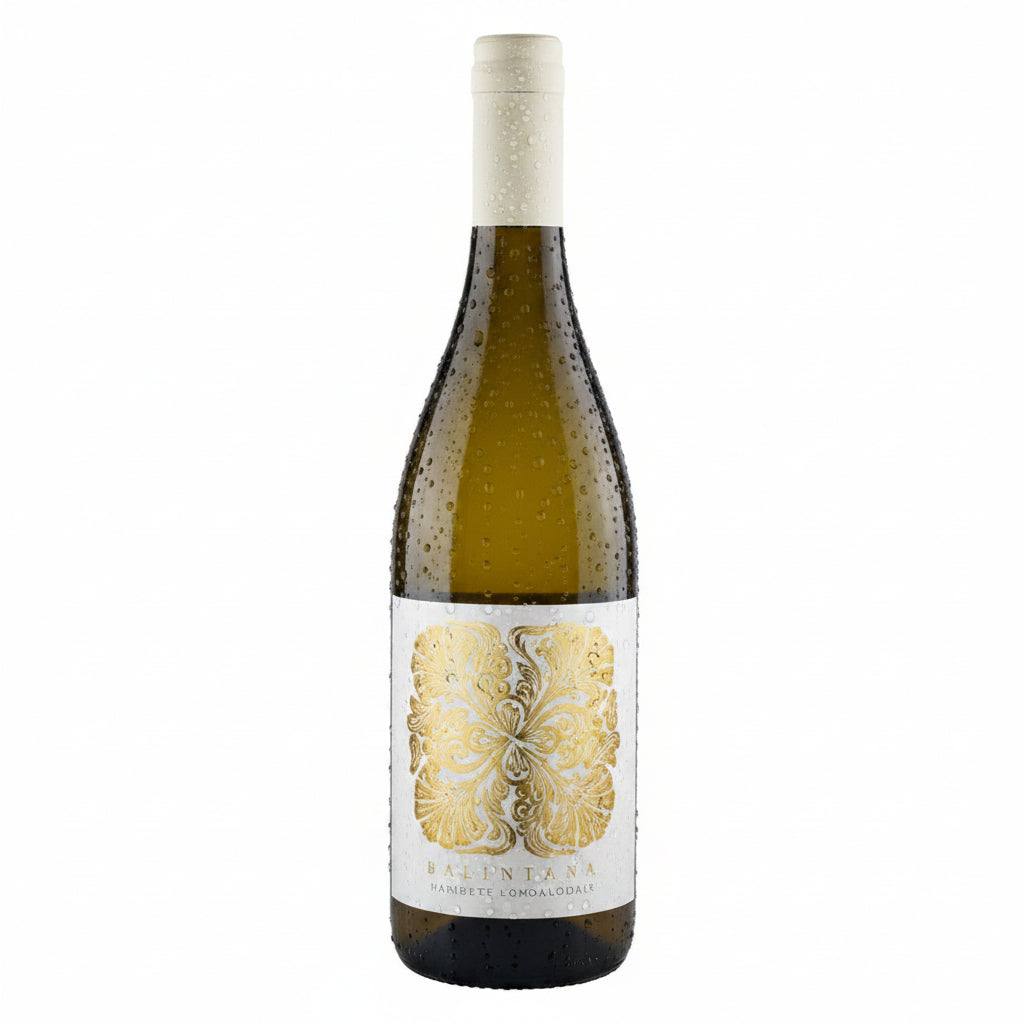 Bottle of Baileyana Chardonnay 750mL with a label featuring a vineyard scene and elegant gold accents.