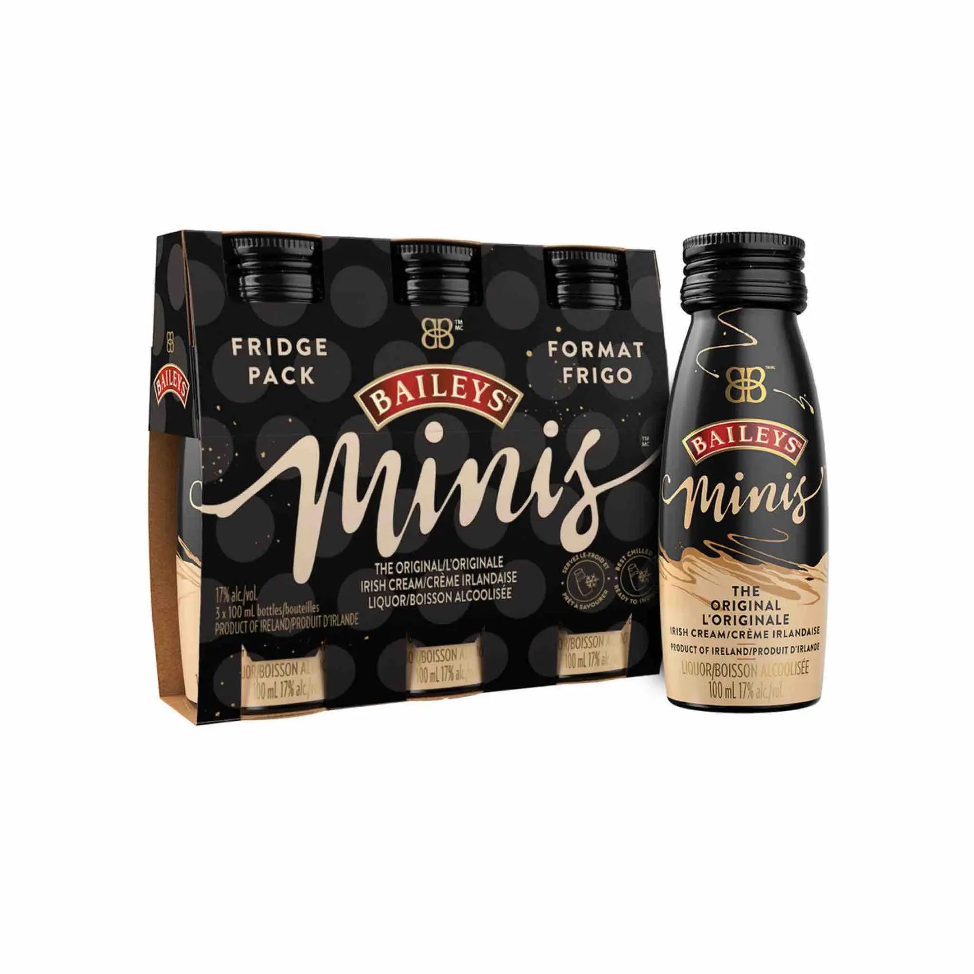 Buy Baileys Original Irish Cream Minis 3x100ml Fridge Pack, Irish cream liqueur bottles
