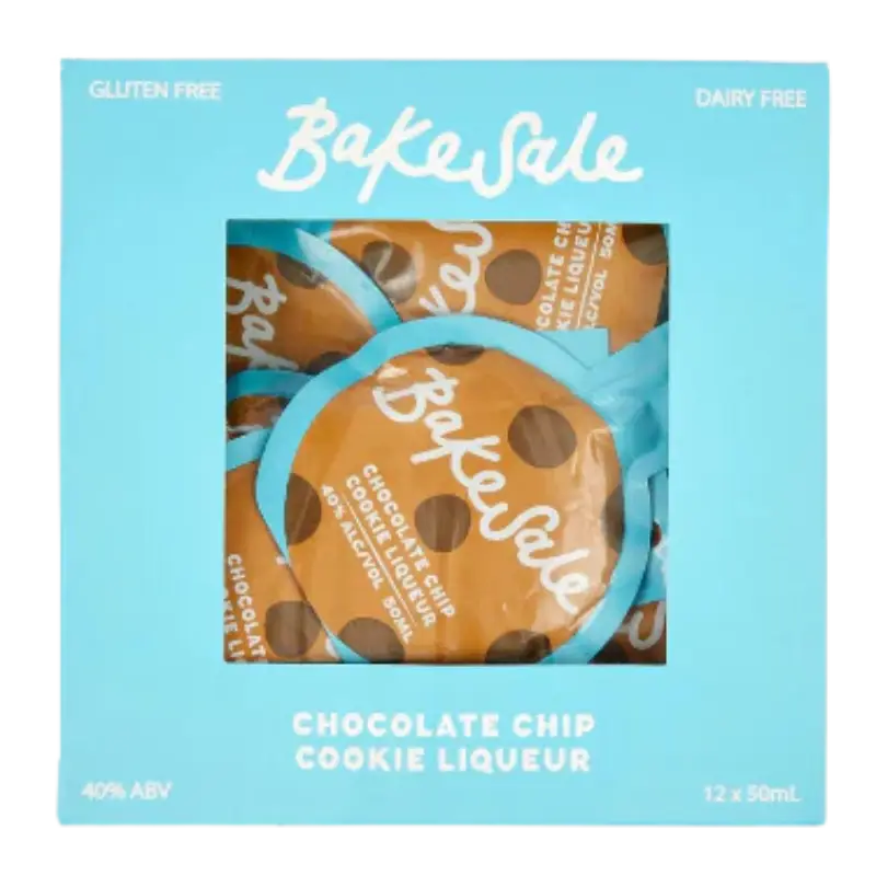 buy Bake Sale Chocolate Chip Cookie Liqueur 12 x 50ml box, gluten free, dairy free