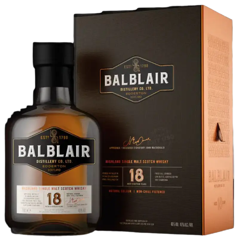 Balblair 18 Year Old Single Malt Scotch Whisky 750Ml Bottle Image