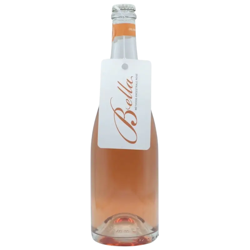 Buy Bella Mariani 750mL sparkling rosé wine in clear glass bottle with white label.