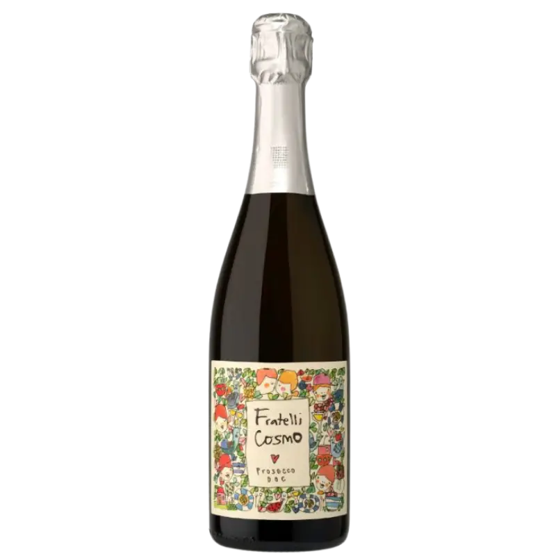 Buy Fratelli Cosmo Prosecco DOC 750mL bottle with colorful label art
