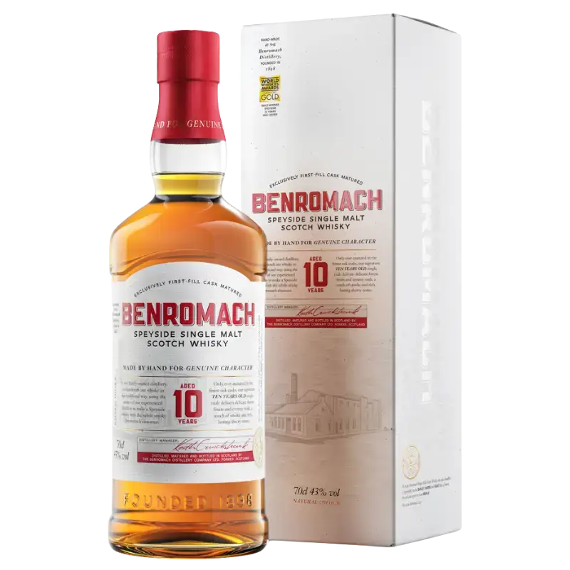 Benromach 10 Years Old Single Malt Scotch Whisky 750Ml Bottle Image