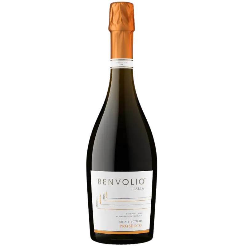 Buy Benvolio Prosecco Doc 750mL, Italian sparkling wine bottle with gold foil top