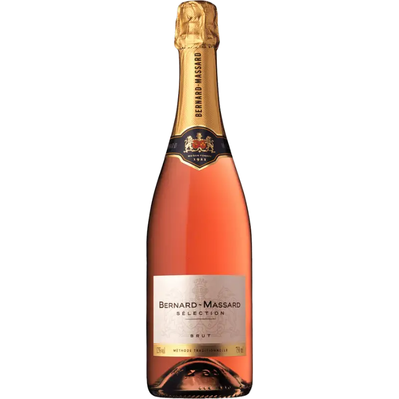Buy Bernard-Massard Brut Rosé 750mL sparkling wine, pink bottle with gold foil